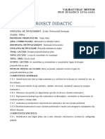 Proiect Didactic CLASA A VIII-a