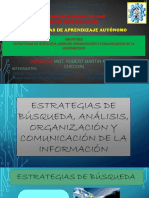 Estrategias de Búsqueda, Análisis de La Organización y Comunicación de La Información