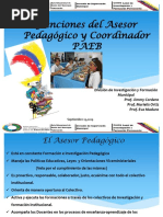 Funciones de Los Asesores Pedagogicos y Cordinadores Paeb