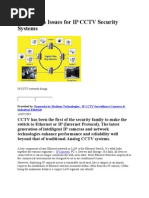 Key Design Issues For IP CCTV Security Systems