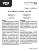 Ballast Inspection Tool Using Seismic Surface Waves