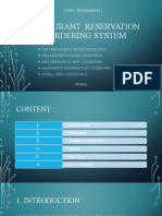 Restaurant Reservation & Ordering System