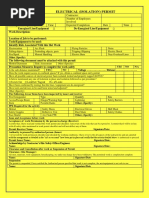 Electrical (Islation) Permit-YELLOW