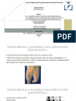 Instrumental y Material para Obturación Endodontica