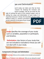 Scope and Delimitations of The Study