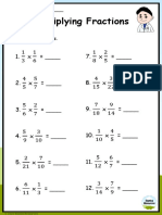 Grade 6 Multiplying Fractions Worksheet 1