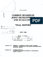 (NASA-CR-80155) Common Bulkhead Joint Development and Evaluation Final Report