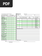 Driving Log: Drivers Education Practice Checklist