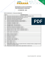 ARTE EF Lista de Conteúdos 1ºtrimestre 2021