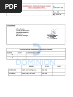 Procedimiento Escrito de Trabajo Seguro - Despliegue de Fibra Optica