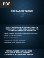 Research Topics Ashutosh