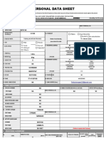 Excel File CSC Personal Data Sheet PDS 2017