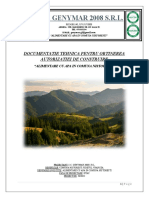 S.C. GENYMAR 2008 S.R.L.: Documentatie Tehnica Pentru Obtinerea Autorizatiei de Construire