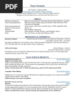 ML Resume First Job