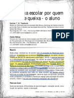 A Queixa Escolar Por Quem Não Se Queixa - o Aluno Grifado