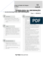 TCE SE Analista de Tecnologia Da Informacao - Seguranca Da Informacao (ANTIINFO) Tipo 1