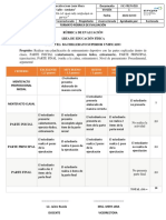 Rúbrica de Evaluación 1bgu - Educación Física - 1q