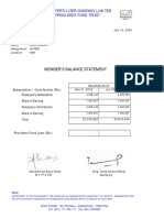 Provident Fund Certificate - 2020