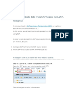 How To Replicate Data From SAP Source To HANA Using SLT