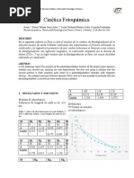 Informe Número 6. Cinetica Fotoquimica