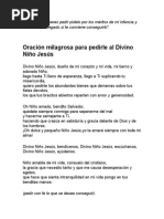 Todo Lo Que Quieres Pedir Pídelo Por Los Méritos de Mi Infancia y Nada Te Será Negado Si Te Conviene Conseguirlo