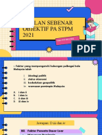 Soalan Sebenar Objektif Pa STPM 2021: Oleh: PS3 20 21/2022