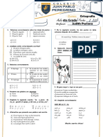 Examen Final ORTOGRAFÍA 4TO GRADO