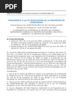 Reglamento para La Ley de Propiedad en Condominio