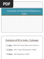 Evolution of Industrial Relations in India