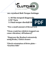 Flywheel Torque Setting