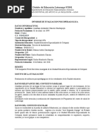 Formato de Informe Psicopedagogico