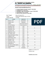 Daftar Hadir Rapat