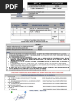 Cotizacion de Material Altura Comercial