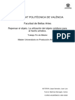 Llopis - Repensar El Objeto La Utilizacion Del Objeto Cotidiano para El Hecho Artistico