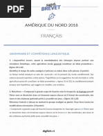 Corrige Francais Brevet Washington 2018