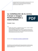 Diodati Lilian (2005) - La Visibilización de La Norma. Cuerpo e Imagen. Performatividad y Materialidad