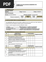 Formato de Evaluacion de Desempeno