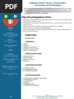 Programme Formationinitiation Word Excel Power Point