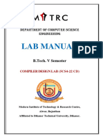 Compiler Design Lab Manual Final