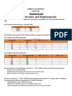 Numericals Theory of Income Equilibrium