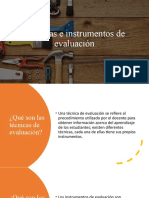 Técnicas e Instrumentos de Evaluación