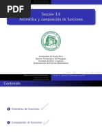 Aritmetica y Composicion de Funciones Sec 1.8