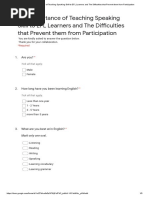 Questionnaire - Google Forms Teaching Speaking