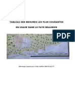 Mesures Anciennes Et Tableaux de Correspondances Avec Systeme Metrique