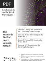 ICT in Social Relationships and Political Movements