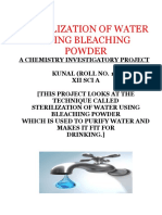 Sterilization of Water Using Bleaching P