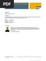 Creating Transaction and Screen Variants