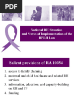 Situation and Status of RPRH Law Implementation