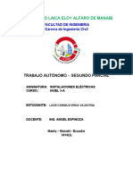 Universidad Laica Eloy Alfaro de Manabi: Trabajo Autónomo - Segundo Parcial