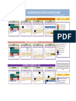 Calendario Escolar Licenciaturas